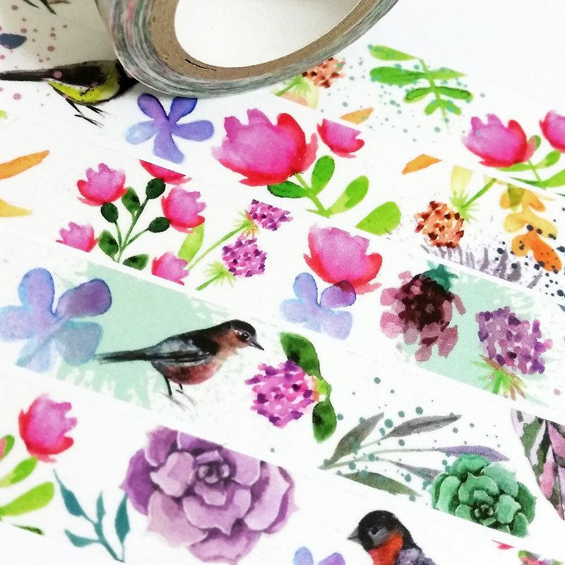 Masking Tape Flowers & Birds - Washi Tape - Paper 