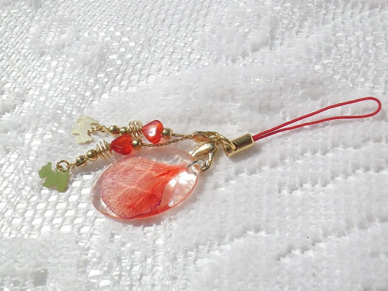 Anny's workshop handmade jewelry Yahua, carnations mobile phone strap - พวงกุญแจ - วัสดุอื่นๆ 