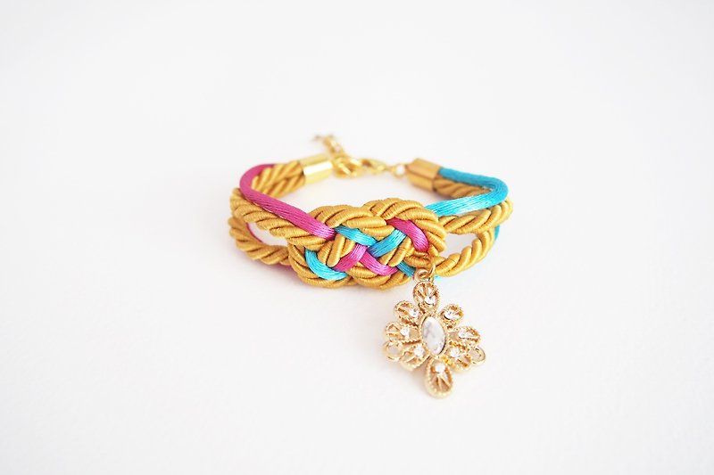tie the knot - sailor bracelet - infinity knot - nautical jewelry. - Bracelets - Other Materials Multicolor