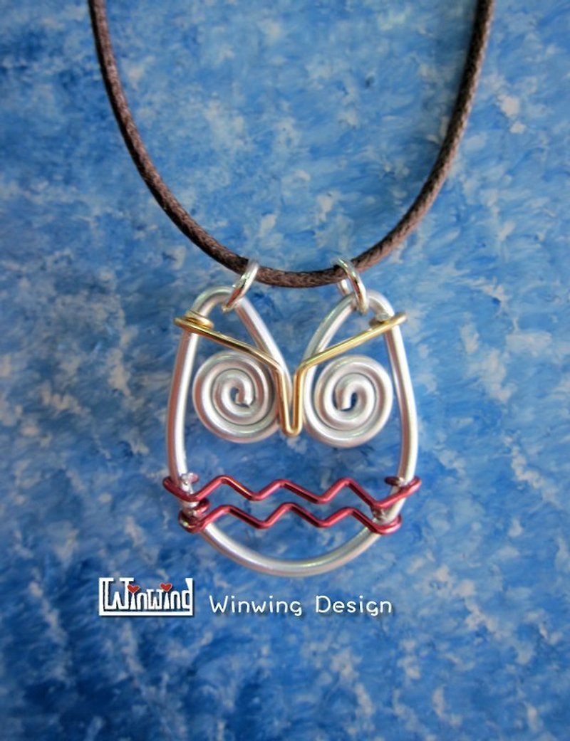 Aluminum type. Traveling Owl Ornaments - Necklaces - Other Metals 