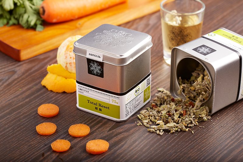 オーガニック健康ハーブティー| "起源"  - 香りの良い草や香りのニンジン、オレンジスウィート/茶/茶75グラムの大箱 - お茶 - 寄せ植え・花 グリーン