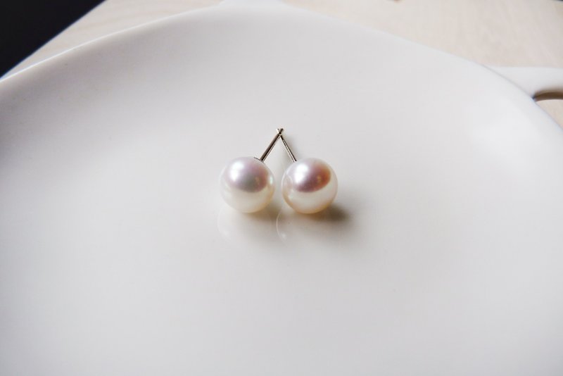❖FANG y [natural pearl] earrings - Earrings & Clip-ons - Gemstone White