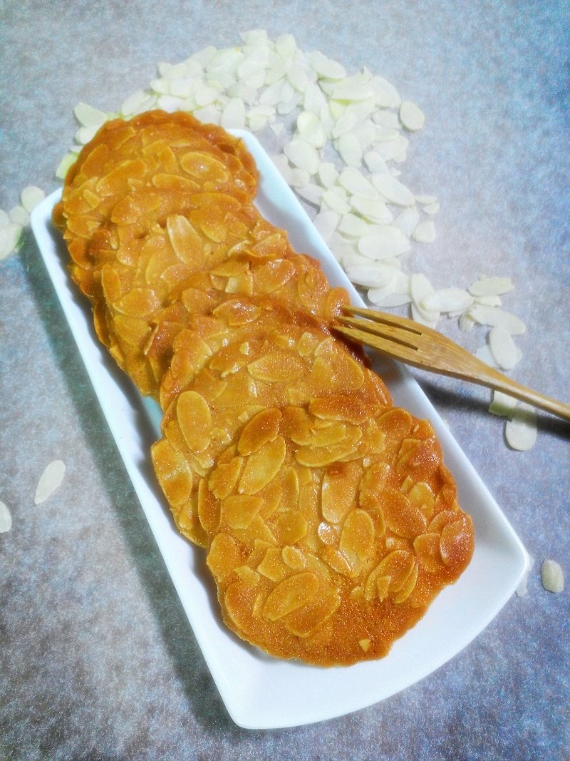 手工餅乾-法式杏仁瓦片 - 蛋糕/甜點 - 新鮮食材 橘色