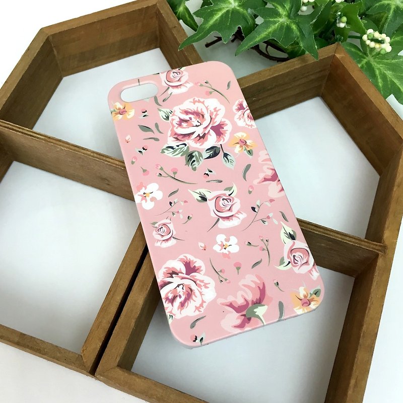 Rose Pink Print Soft / Hard Case for iPhone X,  iPhone 8,  iPhone 8 Plus, iPhone 7 case, iPhone 7 Plus case, iPhone 6/6S, iPhone 6/6S Plus, Samsung Galaxy Note 7 case, Note 5 case, S7 Edge case, S7 case - Phone Cases - Plastic Pink