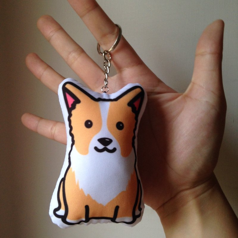 [Pre:] 8 days shipping double-sided Corgi CORGI key ring - Keychains - Other Materials 