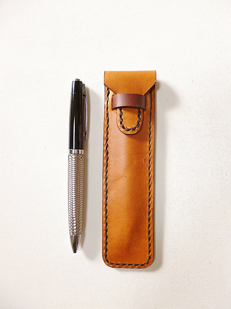 POPO│ Collection │ cow leather. Pen (beta) only one - Pen & Pencil Holders - Genuine Leather Brown