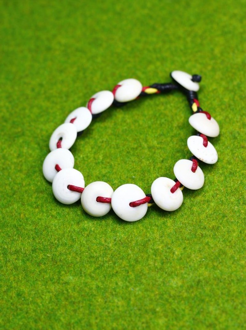 TvT / Cross braid PUKA foot ring - Bracelets - Cotton & Hemp Black