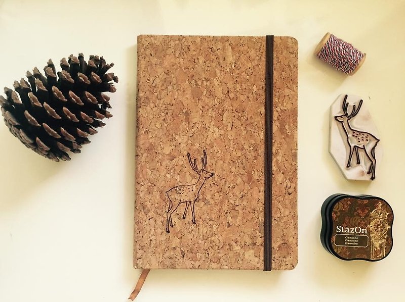 Cork deer notebook - Notebooks & Journals - Paper Brown