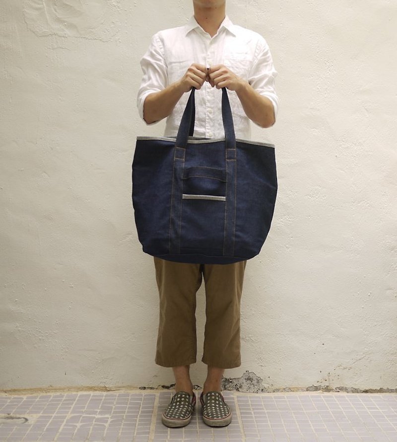 Orly 2 Ways Tote Bag L — Denim - Handbags & Totes - Other Materials 