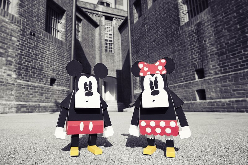 創意 紙 模型 玩具 公仔 MOMOT  [ 迪士尼 系列 ]  Mickey Mouse 米奇 - 其他 - 紙 黑色