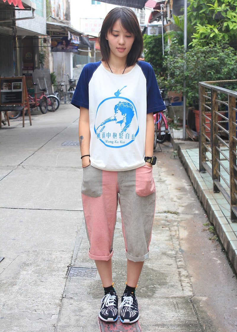 EARTH.er │ "Dayoff Pink Worker" vegetable dyes pant ● Dayoff Pink Worker Quarter│ :: :: Hong Kong original design brand - Women's Pants - Cotton & Hemp Pink