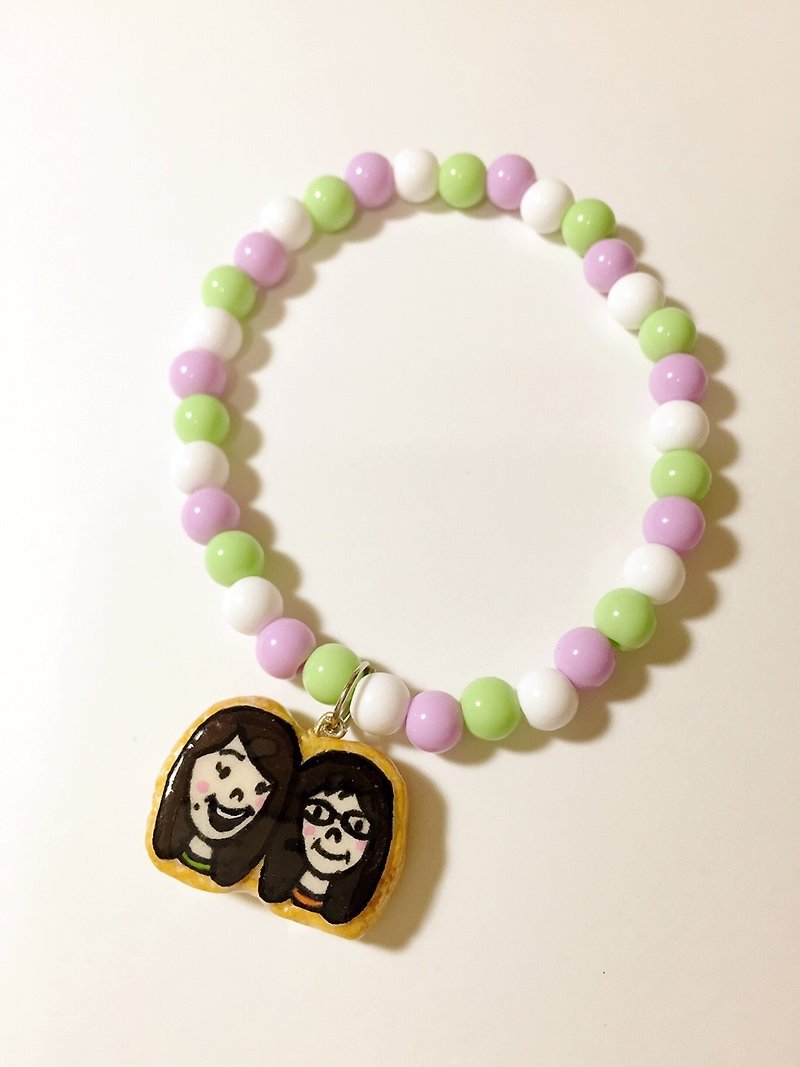 {{Valentine's Day Limited}}Customized Lovers/Friends/Icing Cookies Candy Bracelet ((Randomly send a mysterious gift if over 600)) - Bracelets - Clay Multicolor