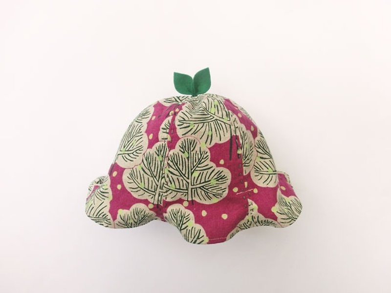 SALE! Grow Up! Leaf Hat for Baby & Toddler / Trees in Snowy Forest - Bibs - Cotton & Hemp Multicolor