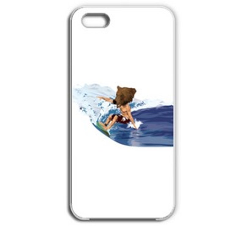 BEAR SURFING (iPhone5 / 5s case) - Phone Cases - Plastic White
