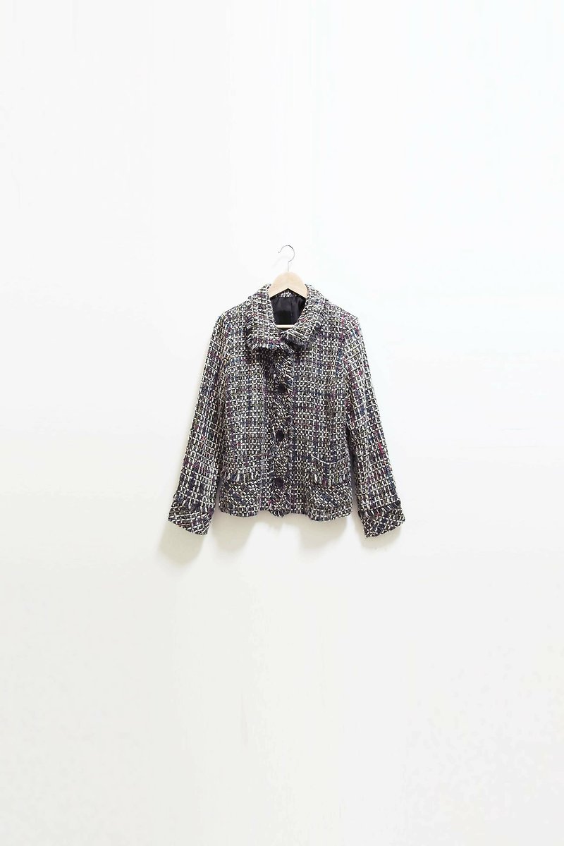 【Wahr】格織外套 - Women's Casual & Functional Jackets - Other Materials Multicolor