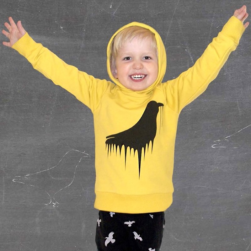 [Icelandic children's clothing] Organic cotton inner cotton top 12M to 18M yellow - Tops & T-Shirts - Cotton & Hemp Yellow