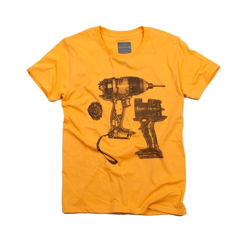 18v Impact Driver Electric Drill Design T-shirt Unisex XS ~ XL Size Tcollector - เสื้อยืดผู้หญิง - ผ้าฝ้าย/ผ้าลินิน สีส้ม