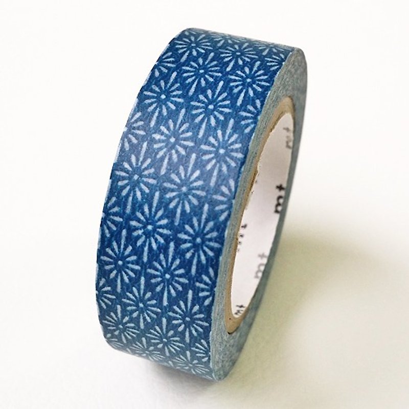 mt and paper tape wamon and grain [Hanabishi Stay cyanosis (MT01D279)] - Washi Tape - Paper Blue
