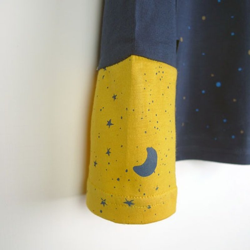 :. Urb take the clothes the stars and the moon [children] long-sleeved clothing / inside - Women's Tops - Cotton & Hemp Blue