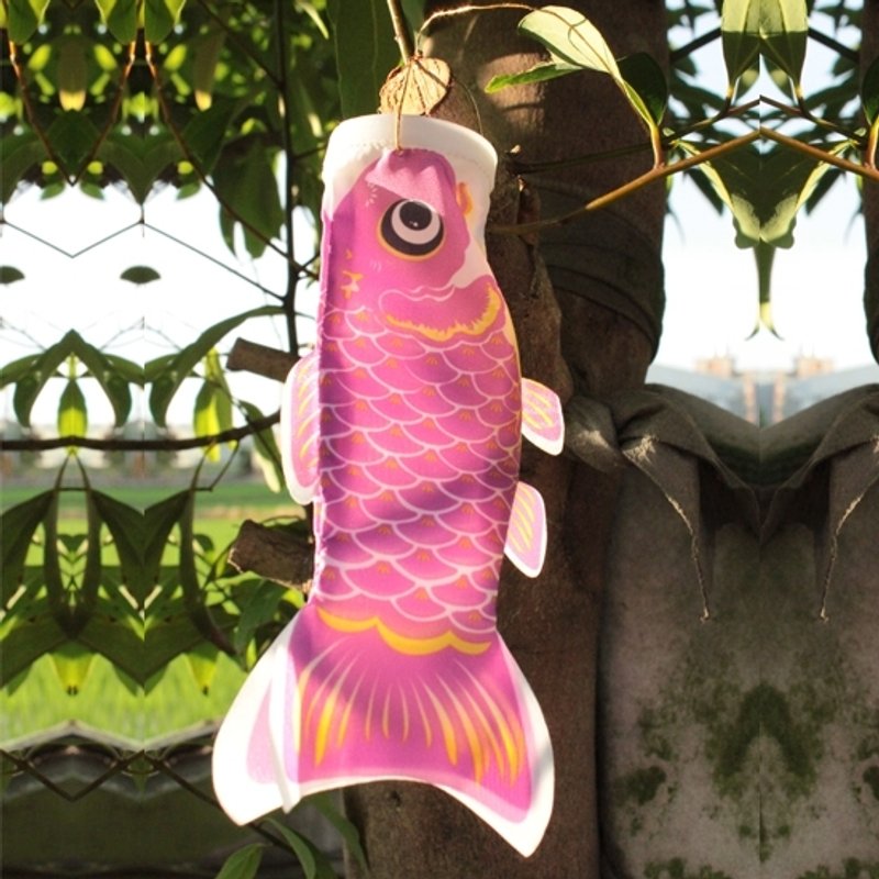 台灣鯉魚旗15CM (紫) - 擺飾/家飾品 - 其他材質 紫色