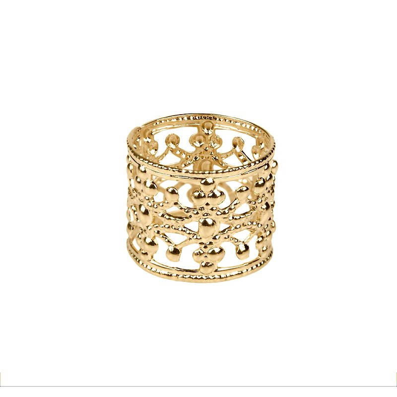 法式新古典雕花戒指 - 戒指 - 其他金屬 金色