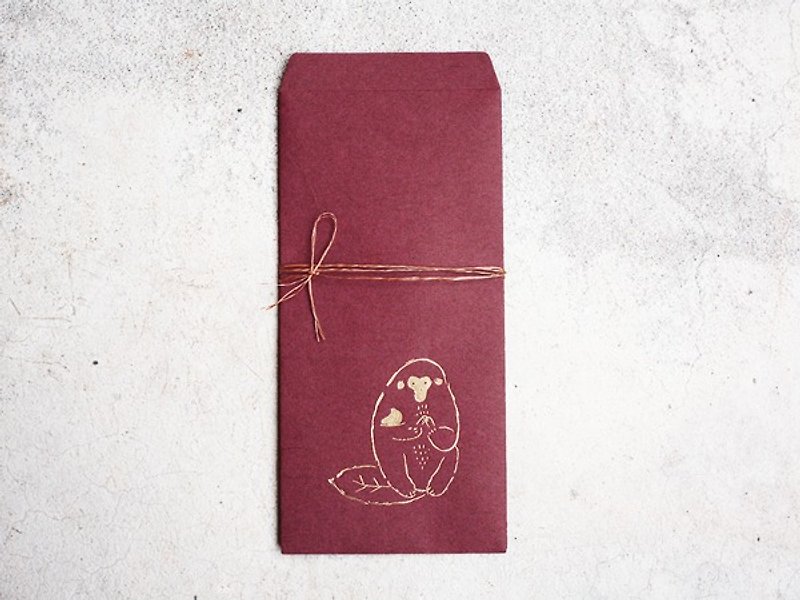 Year of the Monkey Cotton Paper Red Packet (a set of 3 pieces) - ถุงอั่งเปา/ตุ้ยเลี้ยง - กระดาษ สีแดง