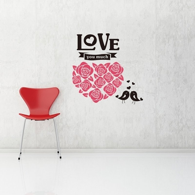 《Smart Design》創意無痕壁貼◆愛的花語 - 壁貼/牆壁裝飾 - 塑膠 多色
