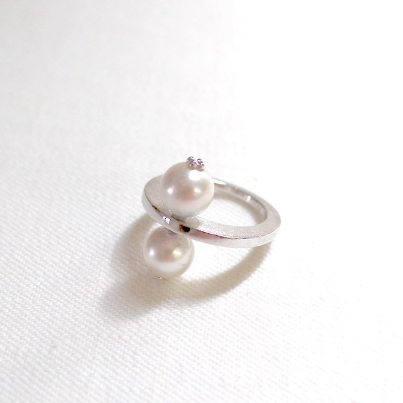 South Sea Pearl Hourglass Ring Silver - General Rings - Other Metals Gray