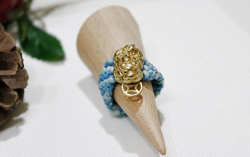 * All the way to send * - Thai silk wax line ring series - / / can choose color - General Rings - Wax Blue