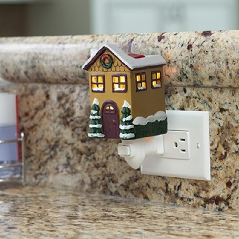 Christmas Cottage Pluggable Fragrance Warmer - Candles & Candle Holders - Other Materials Multicolor