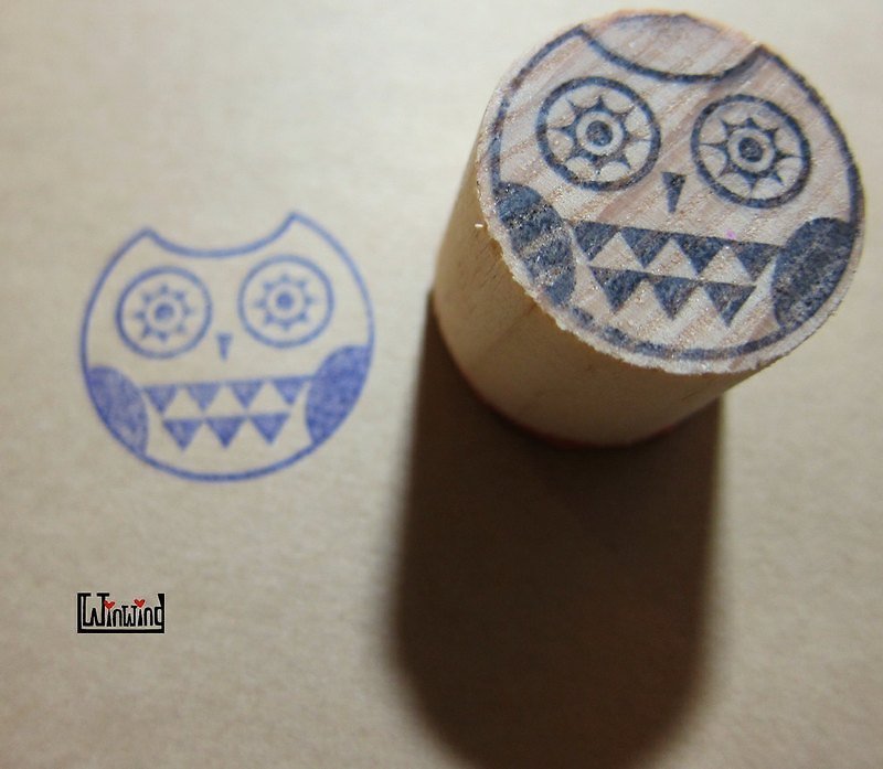 Clifford small owl stamp - Other - Silicone Blue