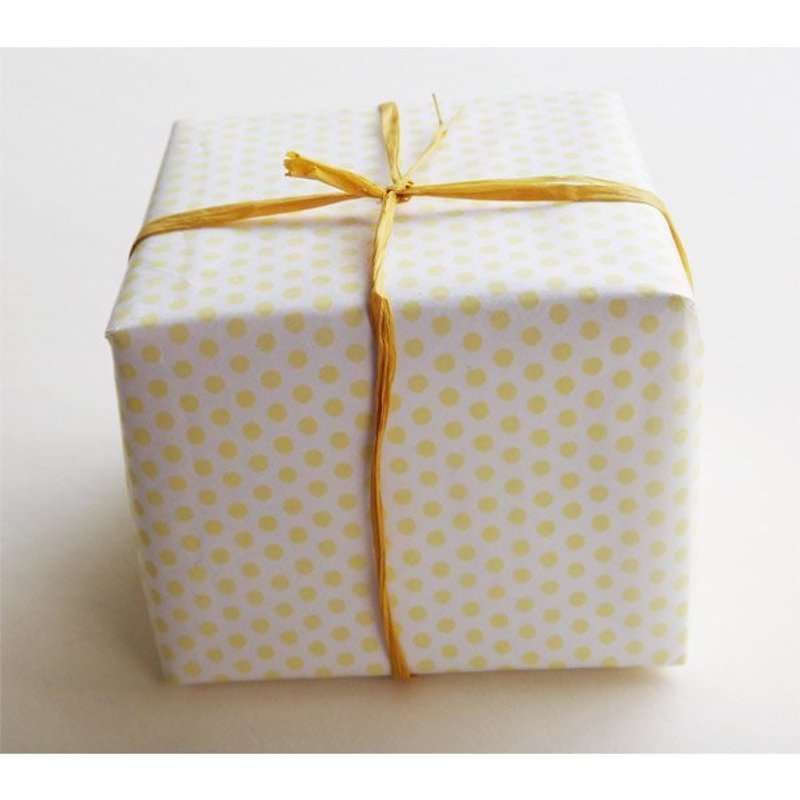 WRAPPING PAPER-YELLOW DOTS - Wood, Bamboo & Paper - Paper Yellow