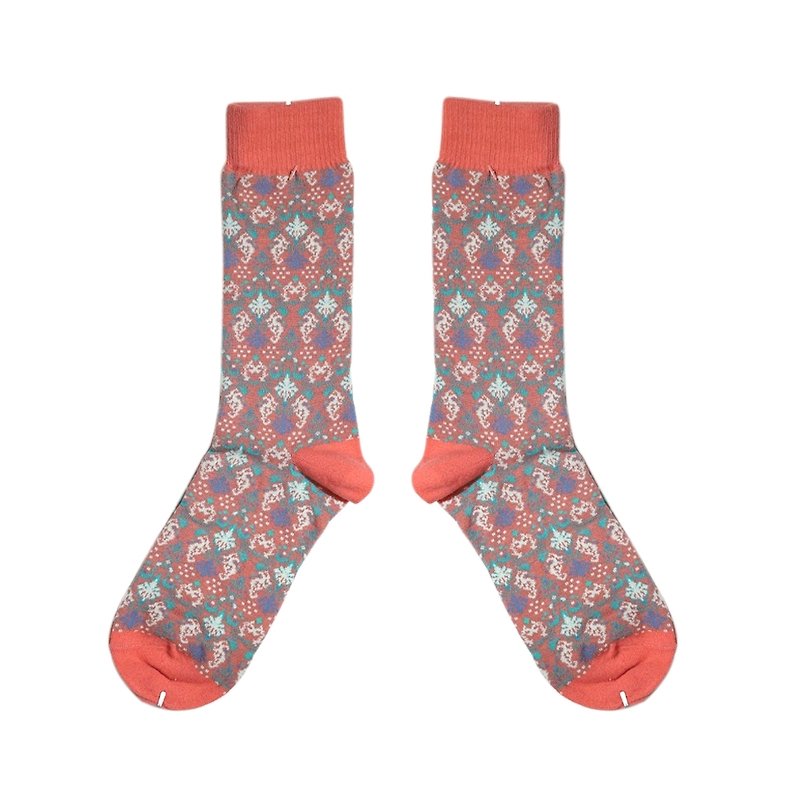 【4色】潛入海底世界！ // 珊瑚環礁小海馬棉襪子 :::DAWN' make up your feet ::: - Socks - Cotton & Hemp Multicolor