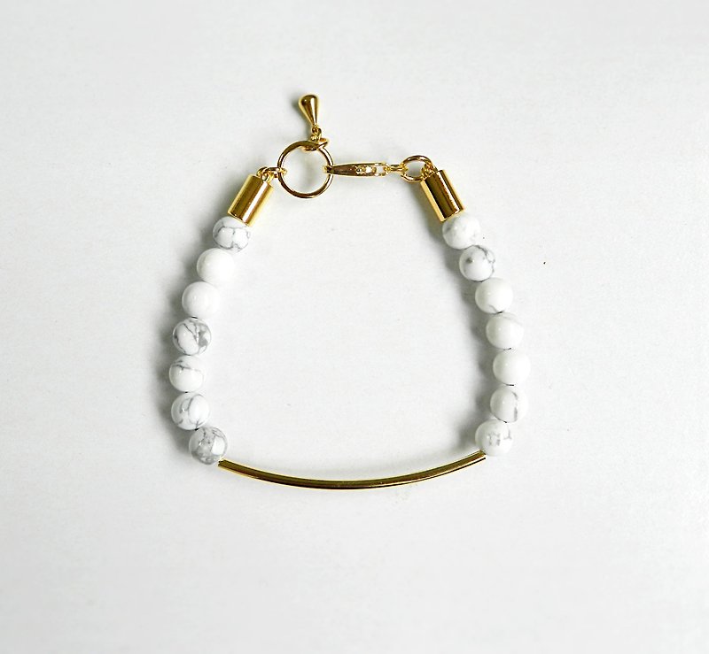 [Ratio] white Treadstone perfect geometric bracelet - Bracelets - Gemstone White