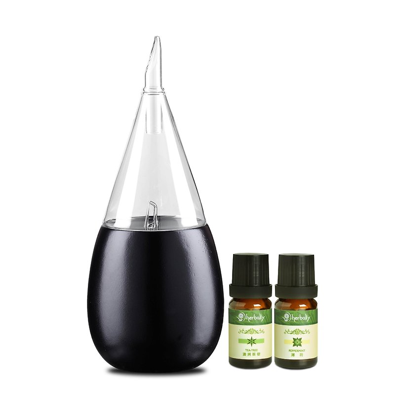 [herbally Herbal Truth]NOBILE Noble Aromatherapy Instrument Combination (Black + Essential Oil 10mlx2) - Fragrances - Glass White