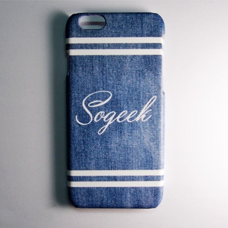 SO GEEK 手機殼設計品牌 THE DENIM GEEK 潮流丹寧款 - 手機殼/手機套 - 塑膠 藍色