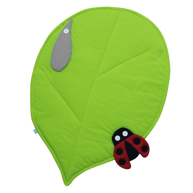 I Love Nature leaf blanket - เครื่องนอน - ผ้าฝ้าย/ผ้าลินิน สีเขียว