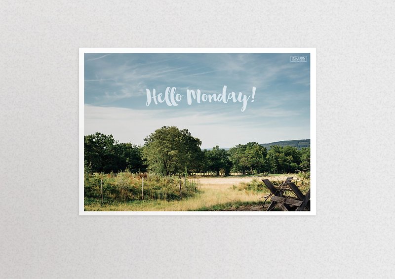 "Photography xA3 poster" Hello Monday! With blue Monday to say goodbye! - Posters - Paper Blue