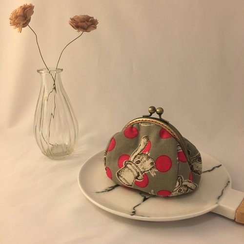 Alice Rabbit gold coin purse