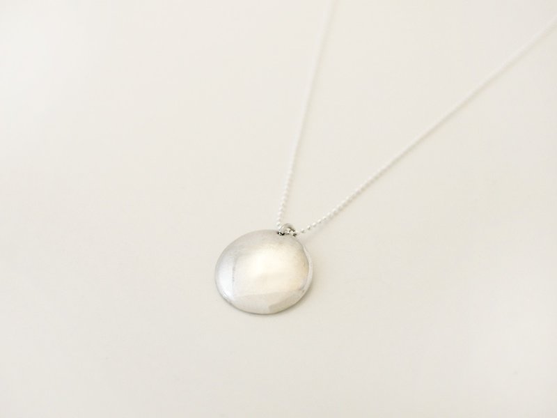 Charlene sterling silver hand-made -*elegant arc circle pendant necklace - Grand* - สร้อยคอทรง Collar - โลหะ ขาว