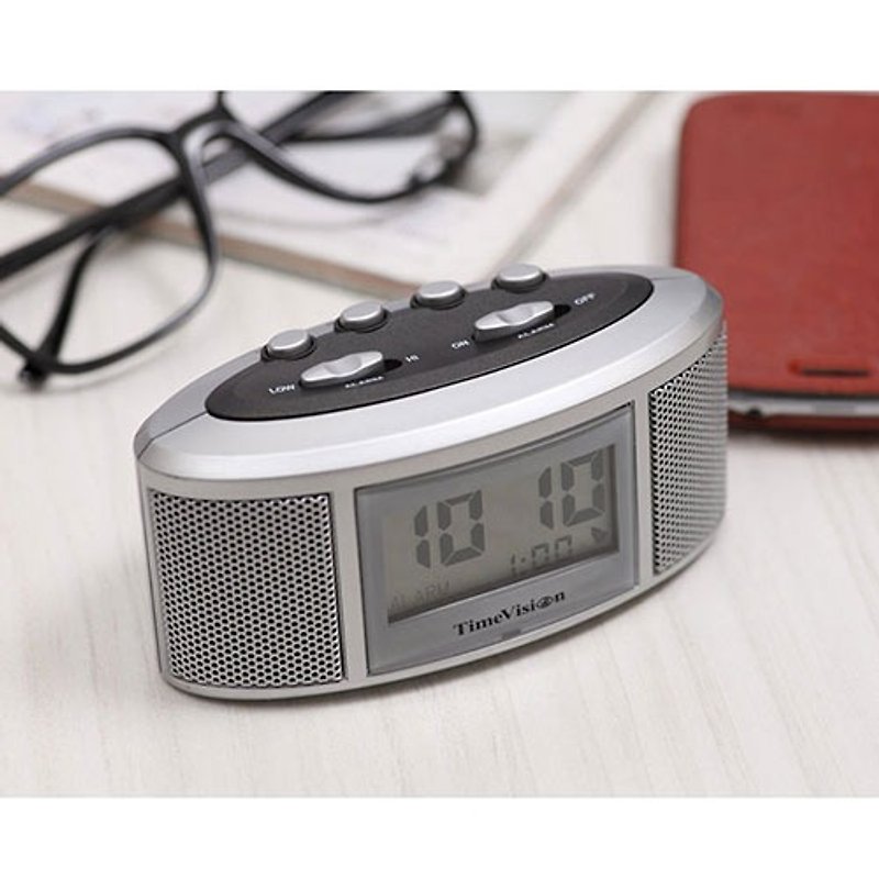 Time Vision-Dasheng Gong Electronic Alarm Clock (Fashion Silver) - นาฬิกา - พลาสติก สีเทา