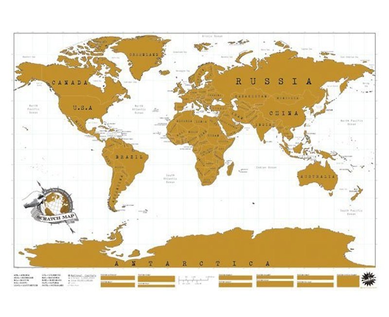 Luckies_ Scratch World Map - อื่นๆ - วัสดุอื่นๆ สีกากี
