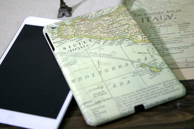 iPad mini 旅遊外殼：航海家地圖 - 其他 - 防水材質 綠色