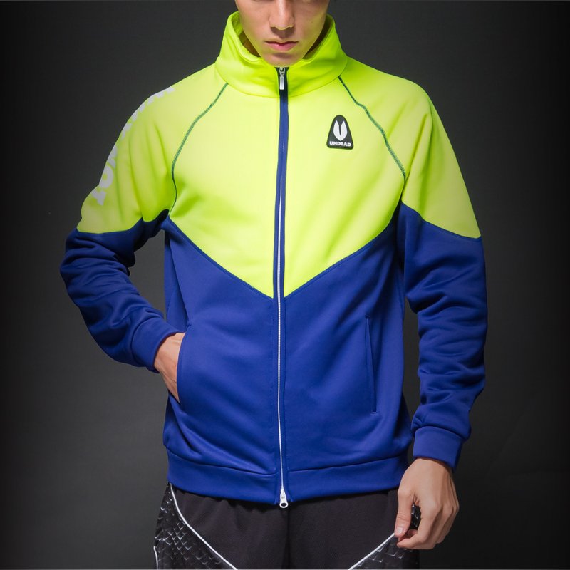 ネイティブゼロ1.0クリスタルコート_ネオンパープル/黄色 - アウター メンズ - コットン・麻 