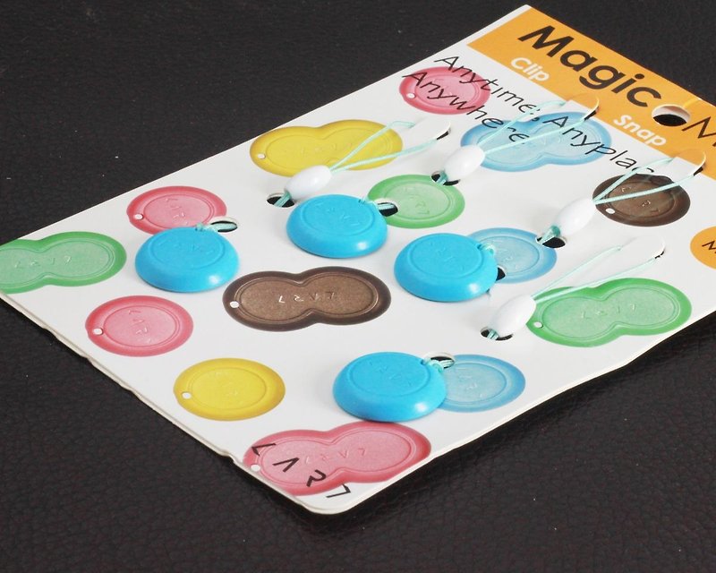 【MOGICS】 2 sets of powerful magnetic buttons (sky blue) - Other - Plastic Blue