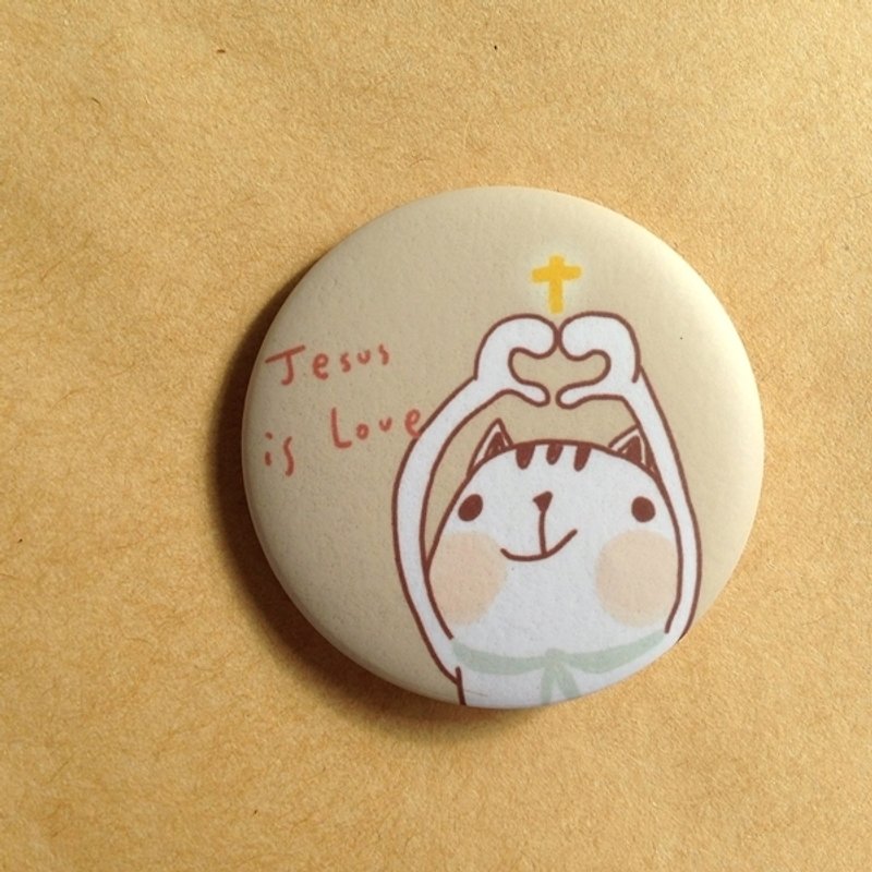 Small planet badge │Juses is Love [Christmas] [Christmas] - Badges & Pins - Waterproof Material White