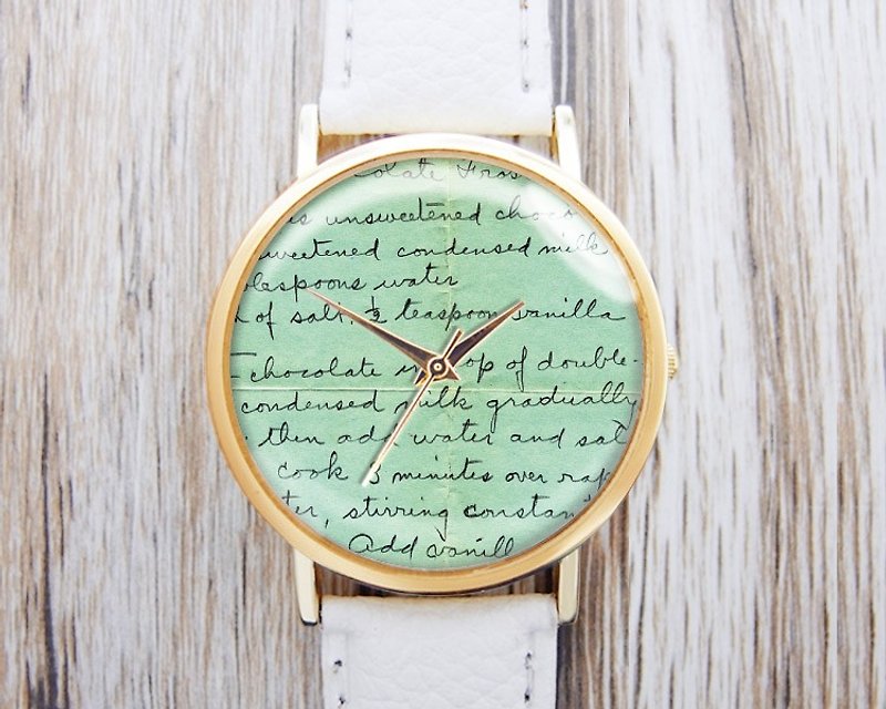 English Love Letter-Women's Watch/Men's Watch/Unisex Watch/Accessories【Special U Design】 - Women's Watches - Other Metals Green