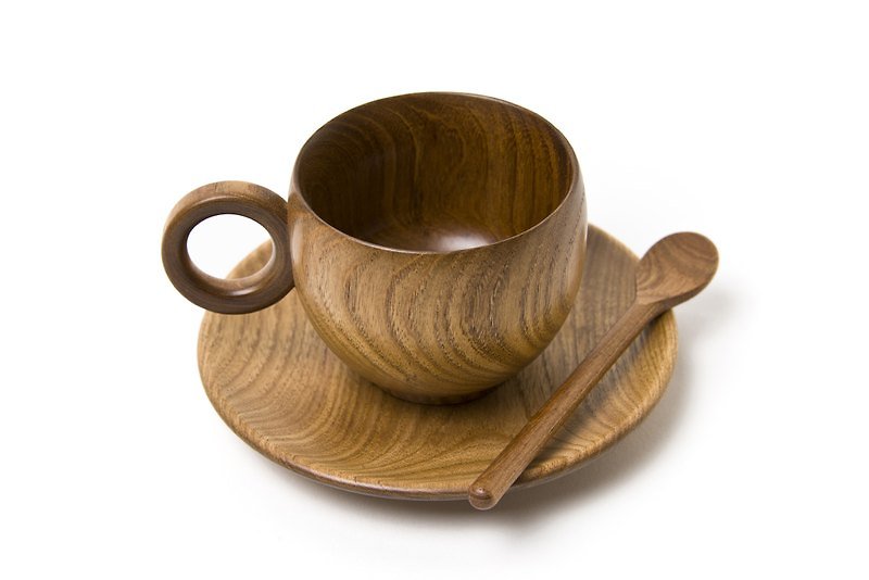 高橋工藝 槐木 咖啡杯組 - 咖啡杯/馬克杯 - 木頭 咖啡色