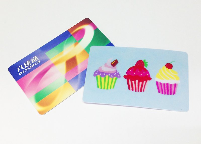 Cake transport card stickers propylene Octopus travel card - ที่เก็บพาสปอร์ต - พลาสติก สีน้ำเงิน