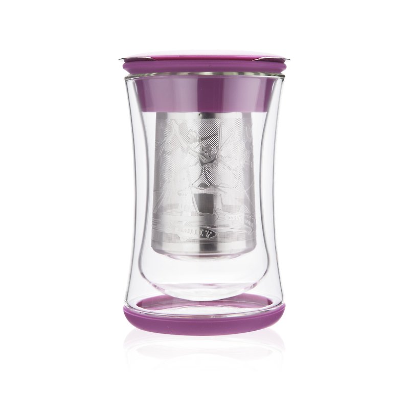 自由葉 | 台中 | 台灣印象沖茶器 - 保溫瓶/保溫杯 - 玻璃 紫色
